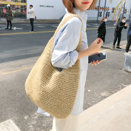 Solana Straw Shoulder Tote