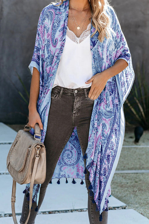 Skyline Paisley Kimono Cover-Up