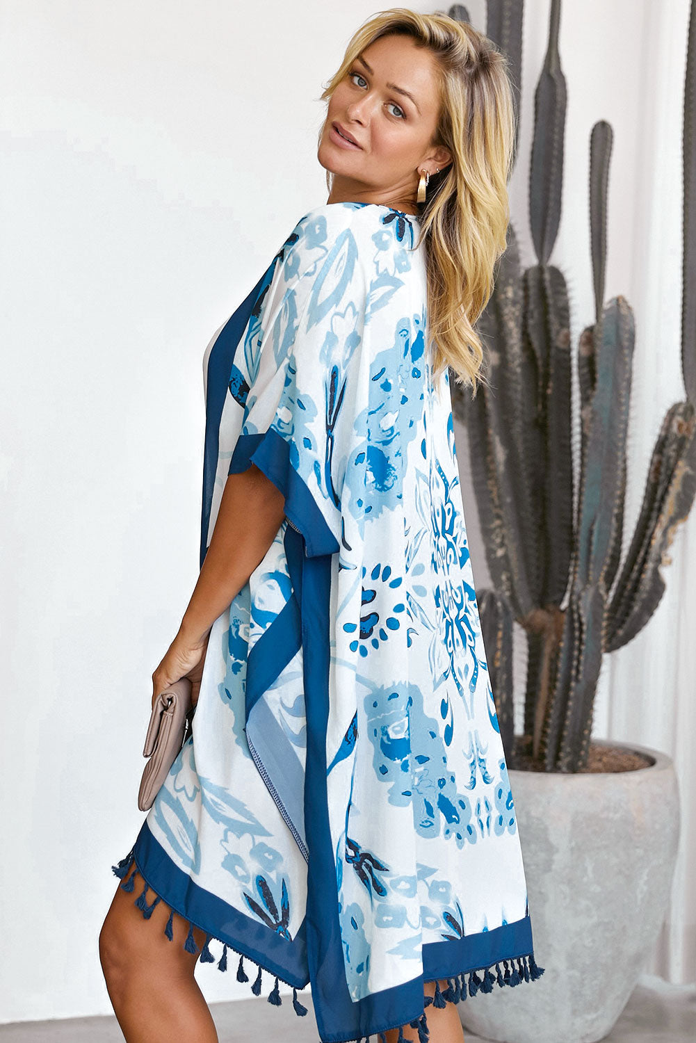 Azure Kimono Cover-Up