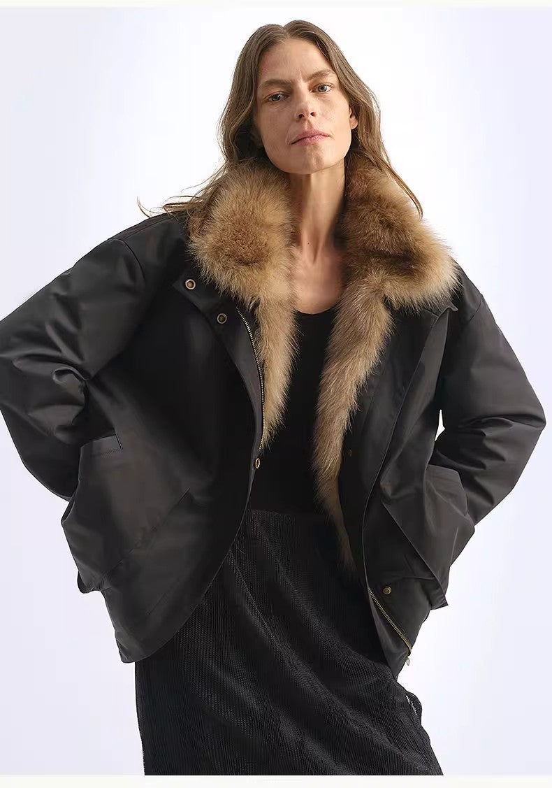 Firelady Goose Down Parka with Removable Fox Fur Collar