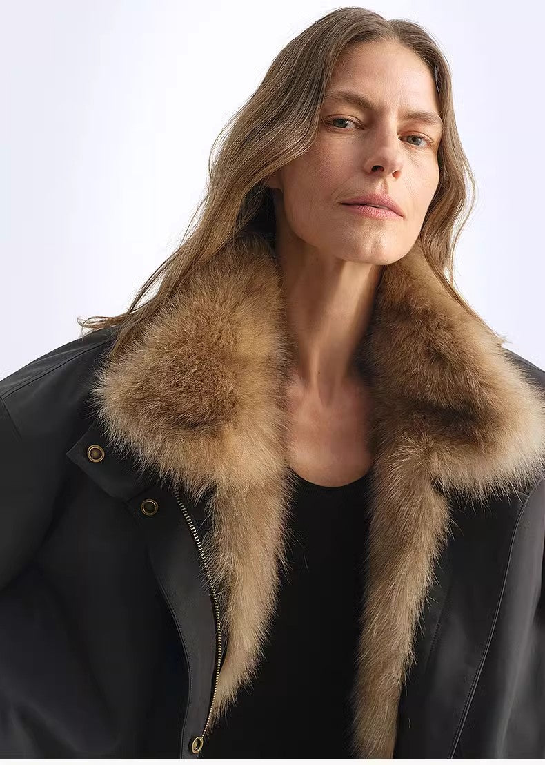 Firelady Goose Down Parka with Removable Fox Fur Collar