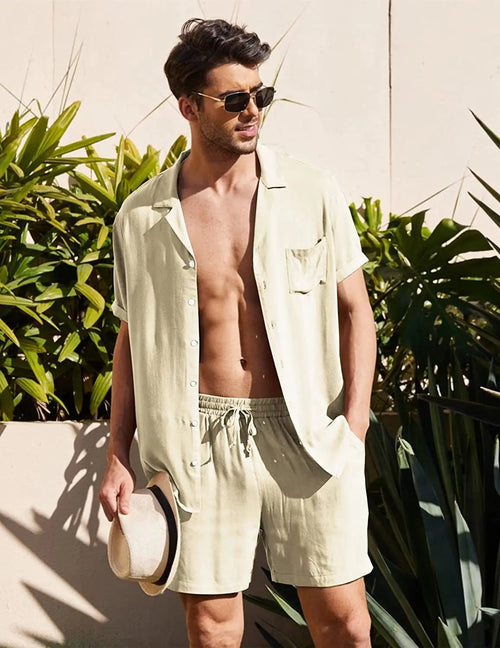 Cotton-Linen Men’s Resort Set