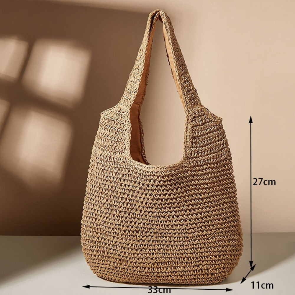 Solana Straw Shoulder Tote