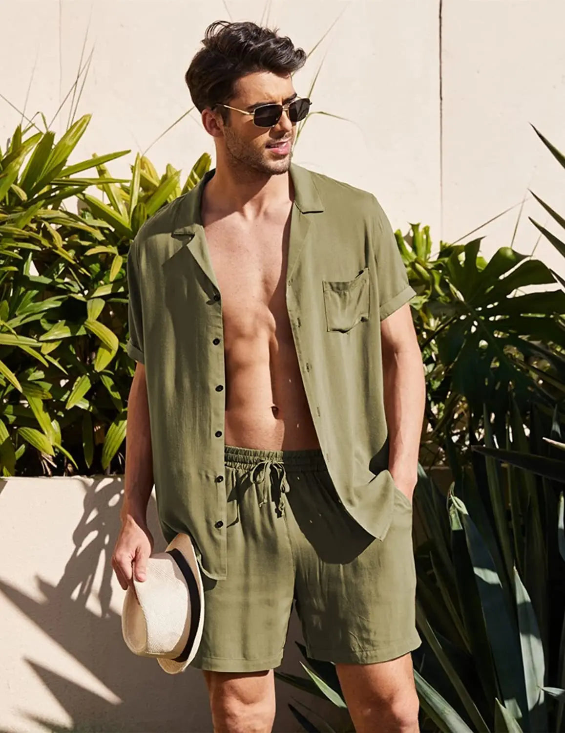 Cotton-Linen Men’s Resort Set