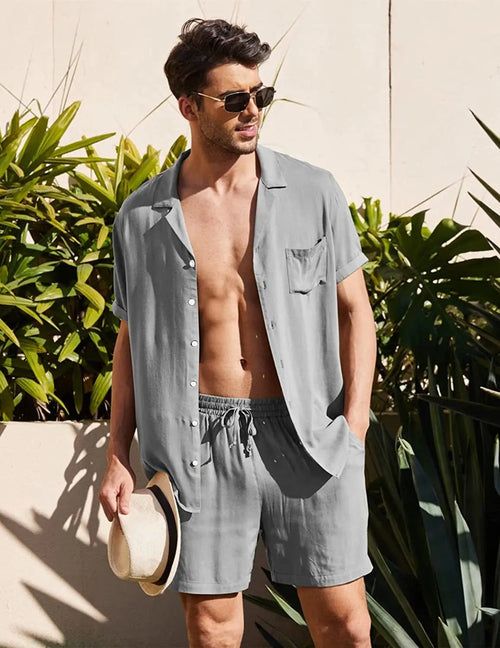 Cotton-Linen Men’s Resort Set