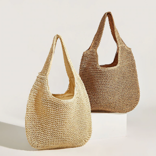 Solana Straw Shoulder Tote