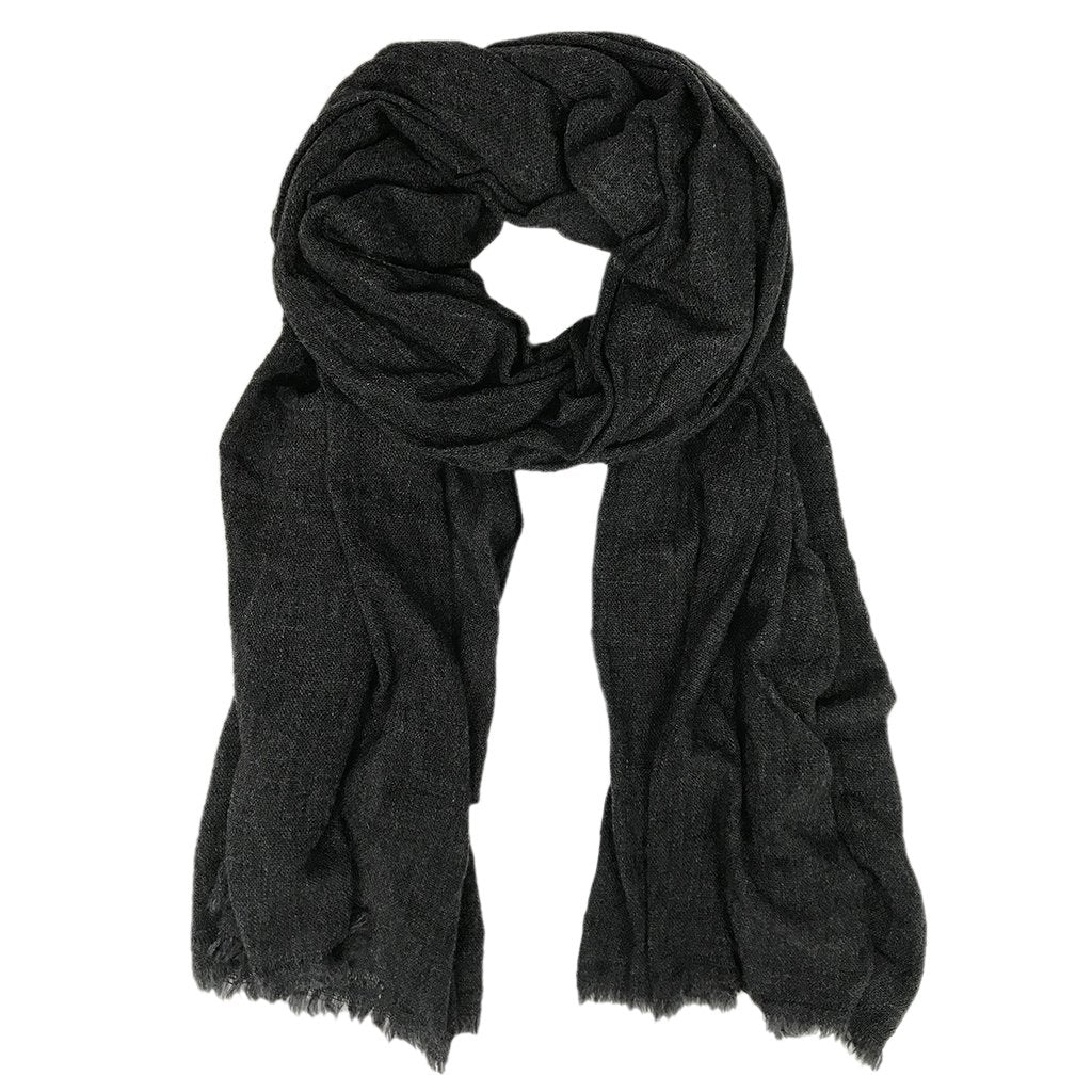Black Handloom Cashmere Scarf